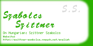 szabolcs szittner business card